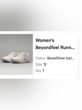 Lululemon Women's Beyondfeel Running Shoes - Bone/Silver Ice size 12